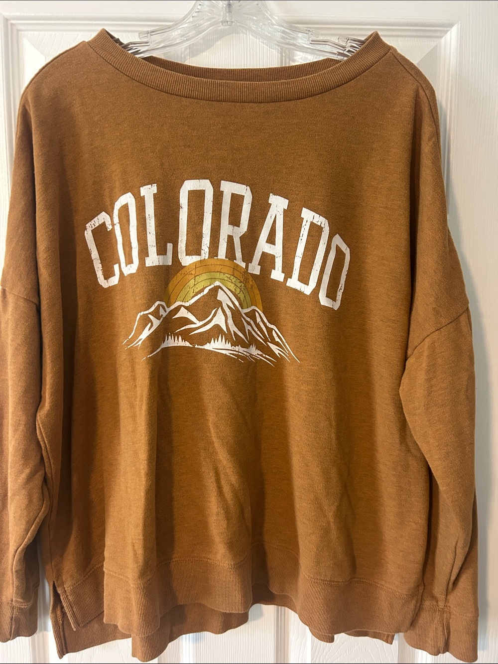 Colsie Rust Brown Crewneck Sweatshirt